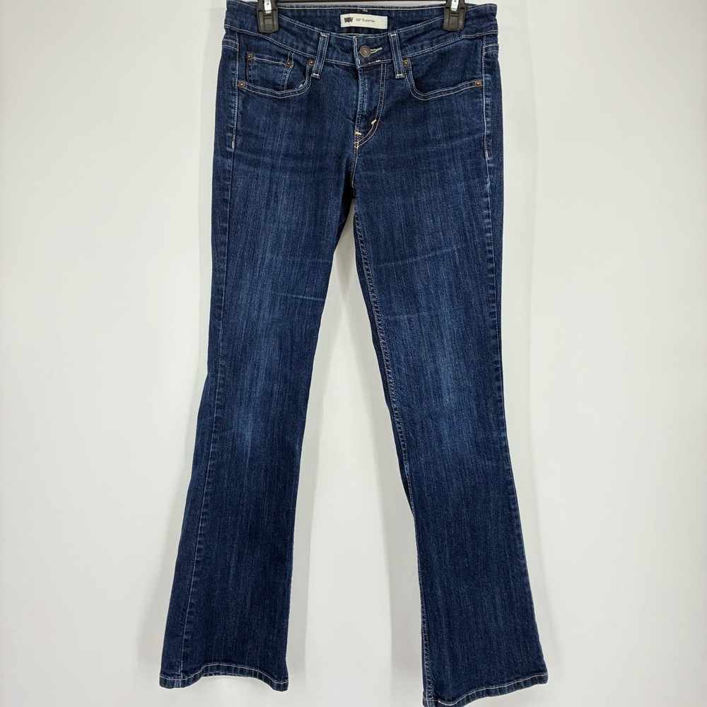 Levi's 518 Superlow Boot Cut Jeans Women's Dark Wash Jeans Size 28